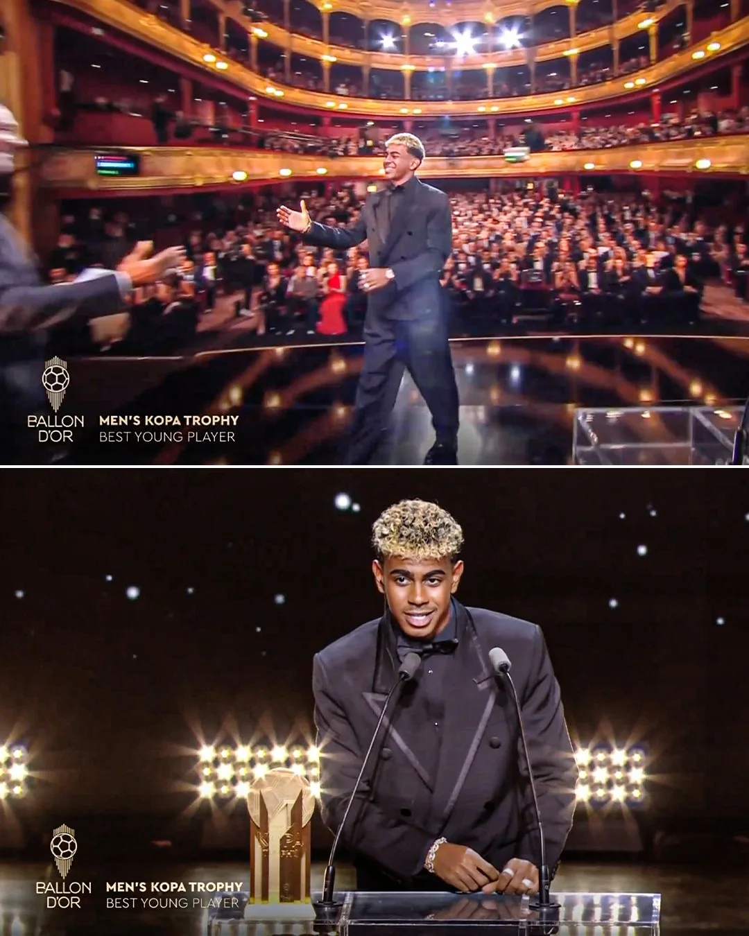 لامین یامال در مراسم توپ طلا 2025