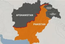 نقشه مرزی پاکستان و افغانستان