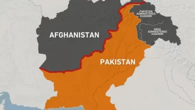 نقشه مرزی پاکستان و افغانستان